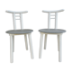 Pair of wooden and Skaï chairs from the 80s, Italy