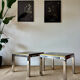 Pair of Linéa side tables - Willy Rizzo
