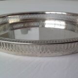 Silver metal tray