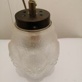 Pair of glass hanging lamps