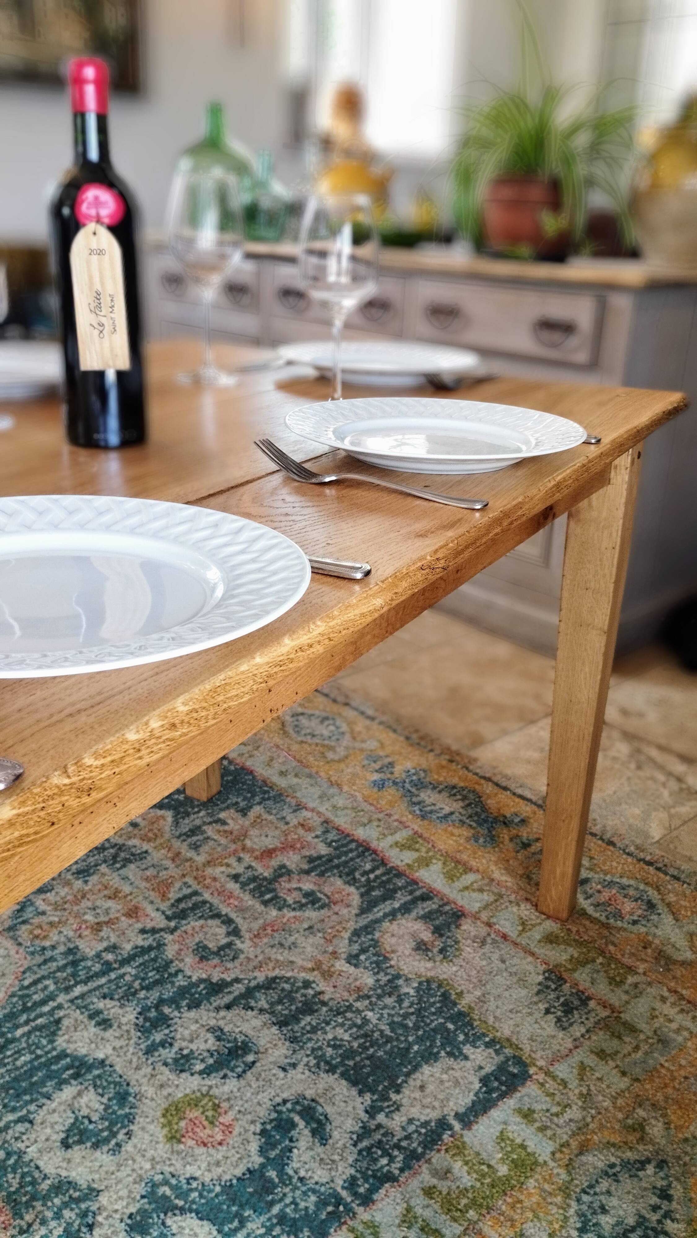 Farmhouse table 200 x 80 light oak