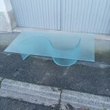 Vintage opaque glass coffee table