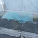 Table basse vintage verre opaque