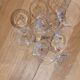 6 antique crystal stem glasses