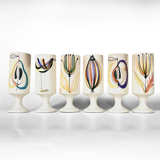 6 ceramic mazagrans by Roger Capron, 1950, Vallauris