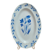 Antique oval plate Sarreguemines model Chambord