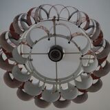 Suspension lamp from the 1960s – 1970s in copper and black metal