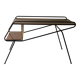Modernist TV/Hifi table in wood & metal by J. Hitier, French design 1950.