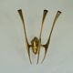 Single Brass Wall Sconce by Oscar Torlasco for Lumi Milano, Italy 1950s