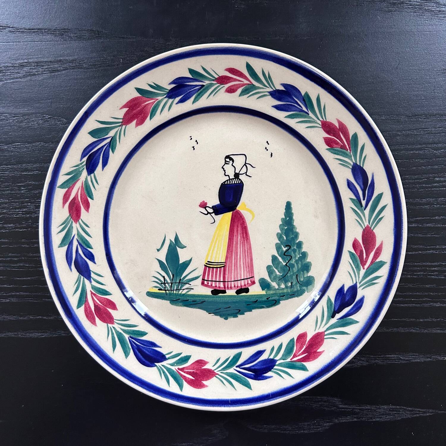 Old HB Quimper plate