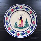 Assiette ancienne HB Quimper