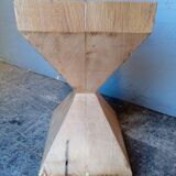 Vintage solid chene diabolo stool