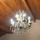 Louis XV style bronze and crystal chandelier - 12 lights