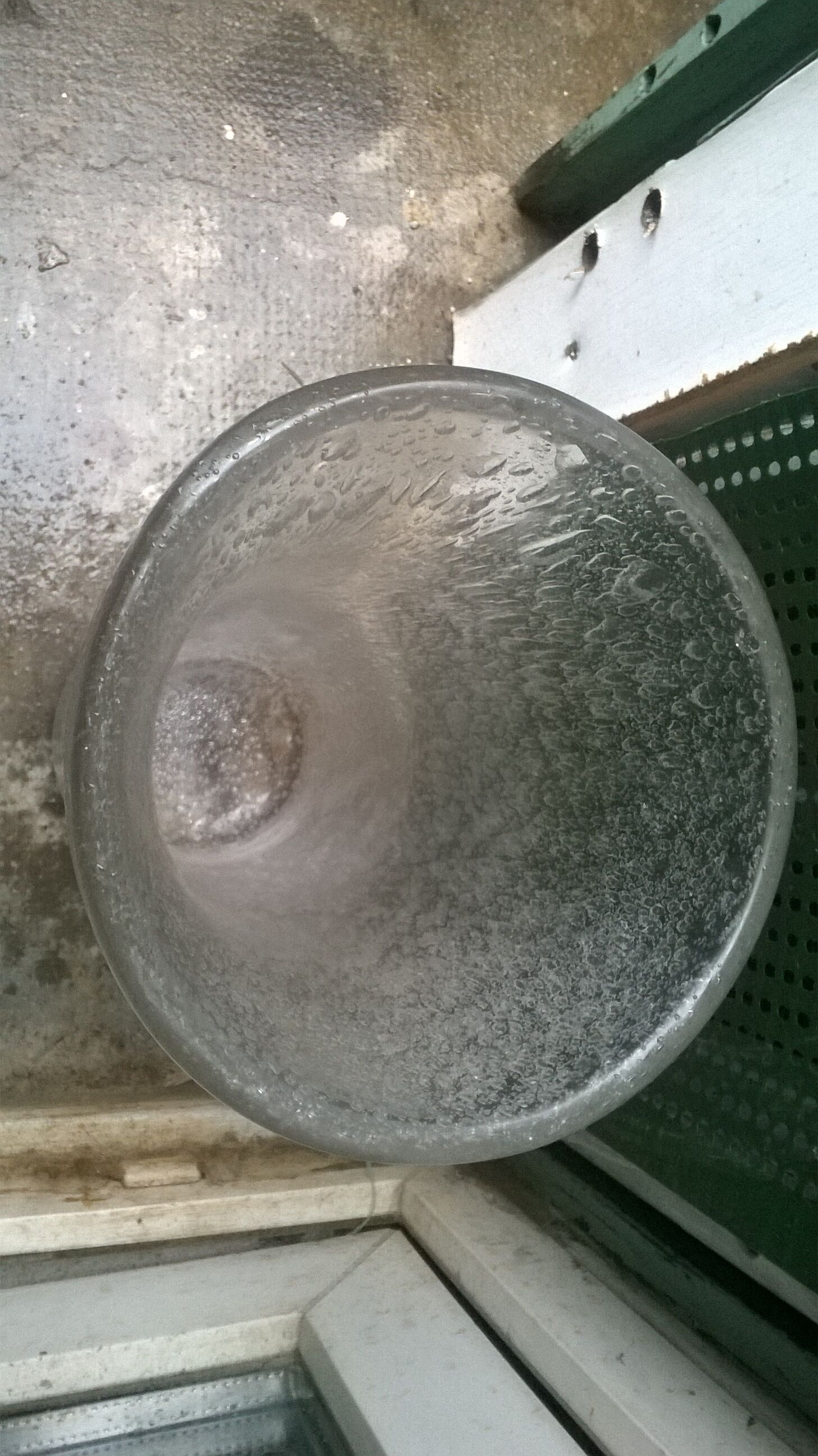 Vintage bubbled glass vase