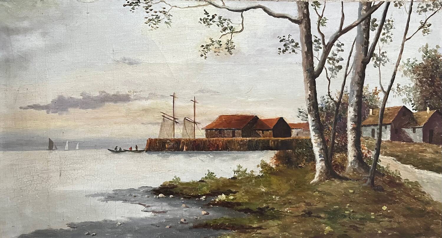 Painting: oil on canvas - seaside landscape