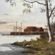 Painting: oil on canvas - seaside landscape