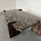 Table Basse en Forme de Larme en Marbre, 1980s