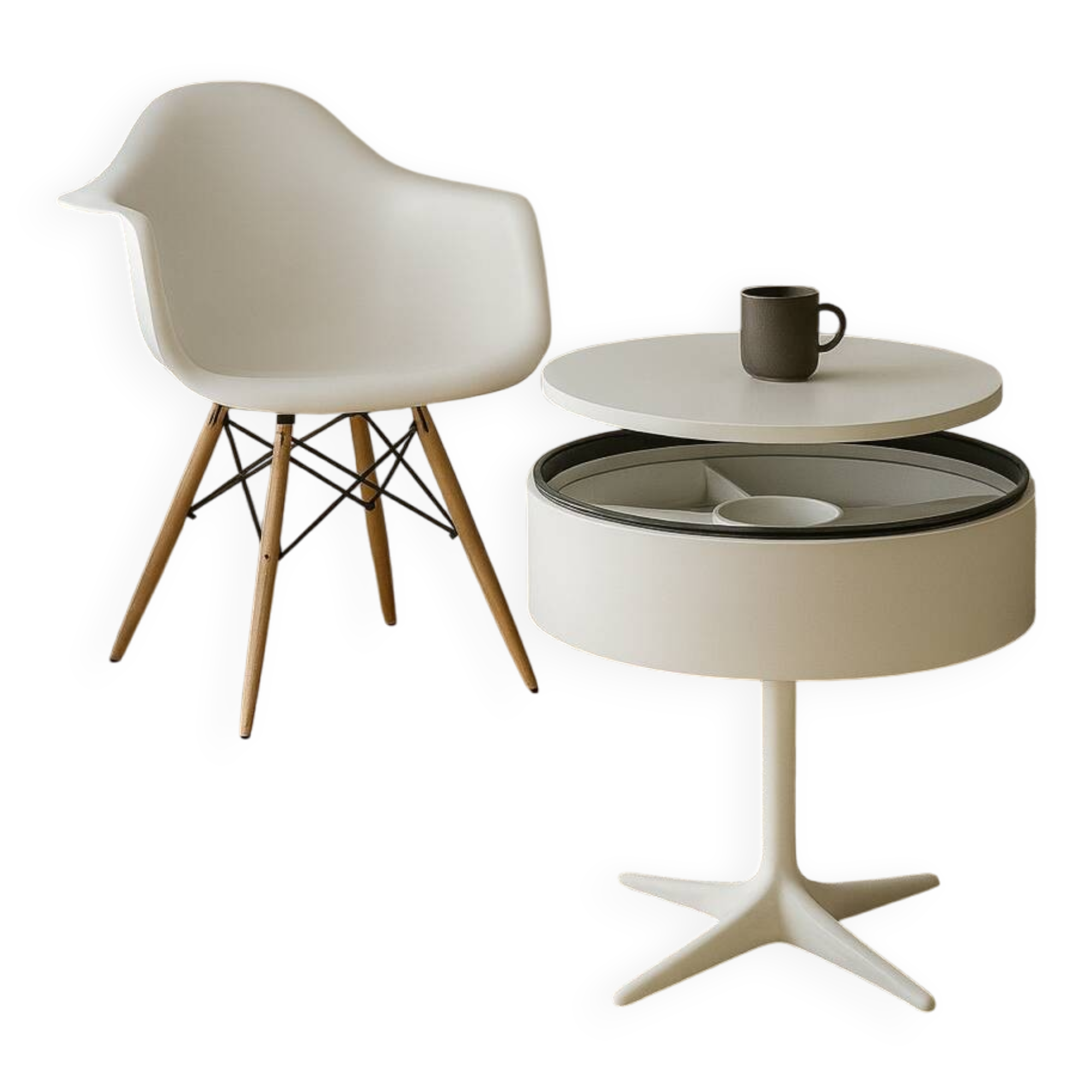 Vintage Kartell sewing table by Horst Brüning