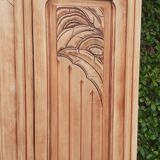 Armoire art déco 3 portes noyer bois brut