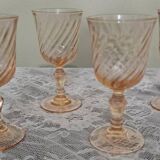 Set of 4 Arcoroc liqueur glasses, Rosaline model