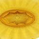 Val Saint Lambert Fruit bowl Amber Luxval Art Deco 1935