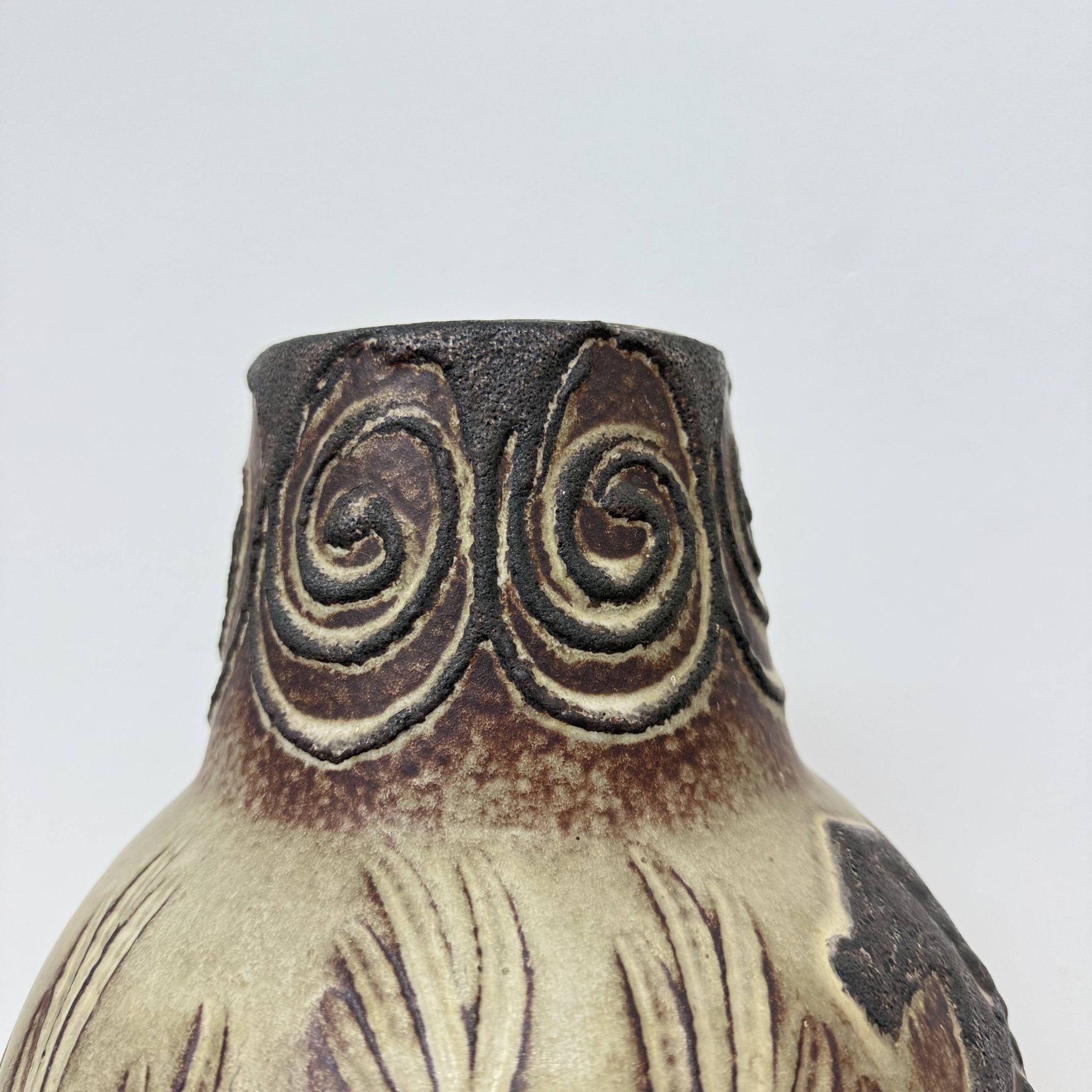 Vase vintage Scheurich d'Allemagne de l'Ouest à décor de chevaux, années 1970