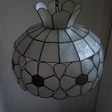 Mother-of-pearl and brass lampshade