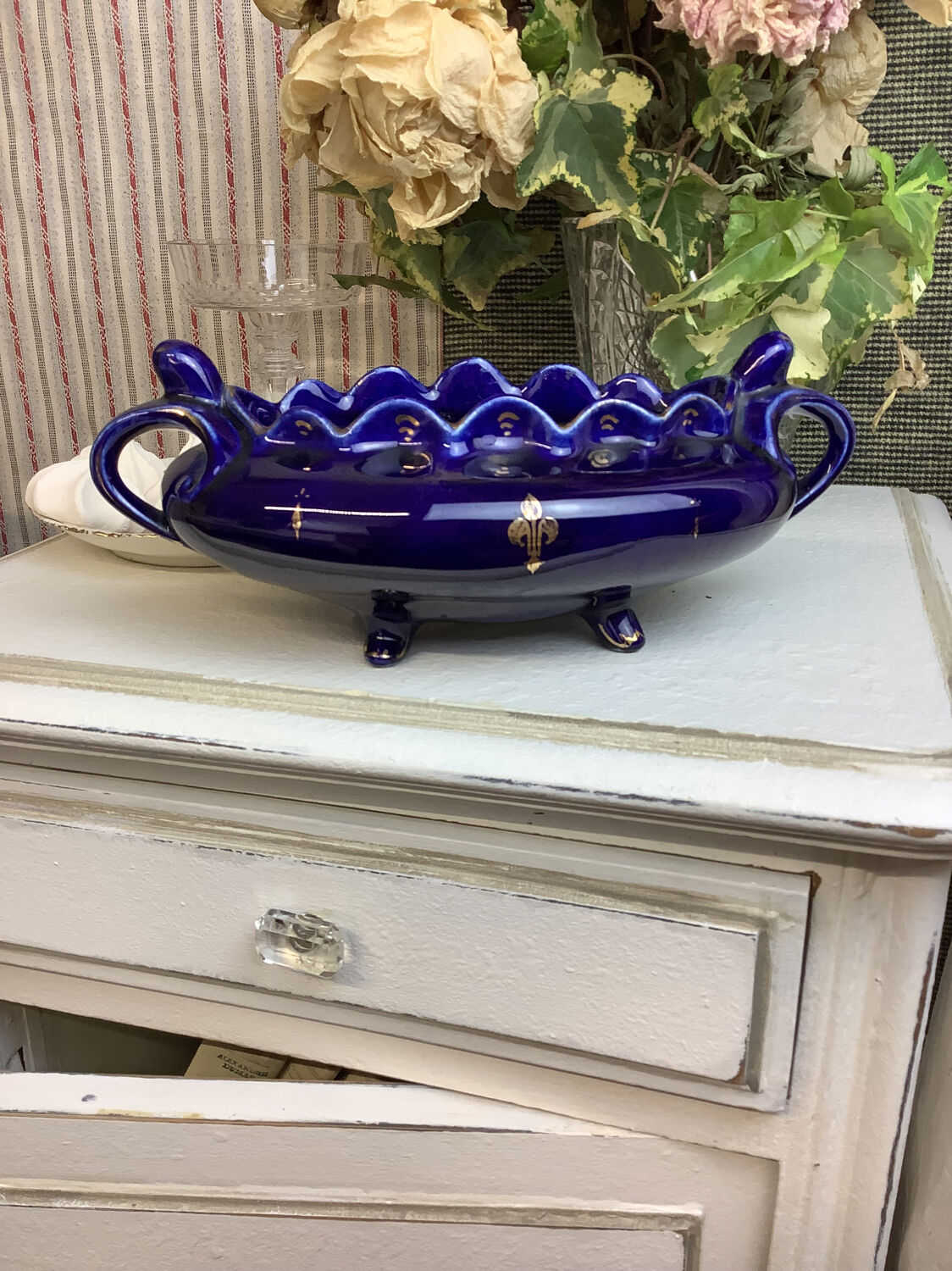 Made in France porcelain planter Tours