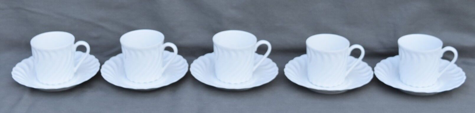 6 coffee cups and saucers Tharaud Limoges form valençay sillage model