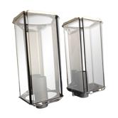 Smoked glass wall lamps