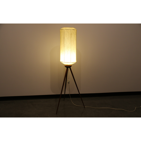 Tripod Rocket Lamp In Teak Fabric Denmark 1950 Selency Tripod Rocket Lamp In Teak Fabric, Rocket Lamp Shade Next