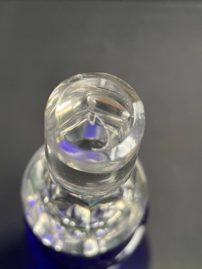 Large overlay cut crystal carafe (Roemer)