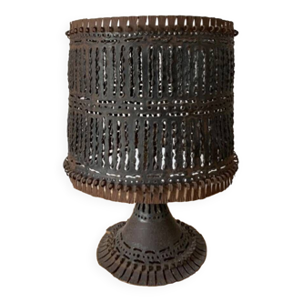 Openwork metal lamp