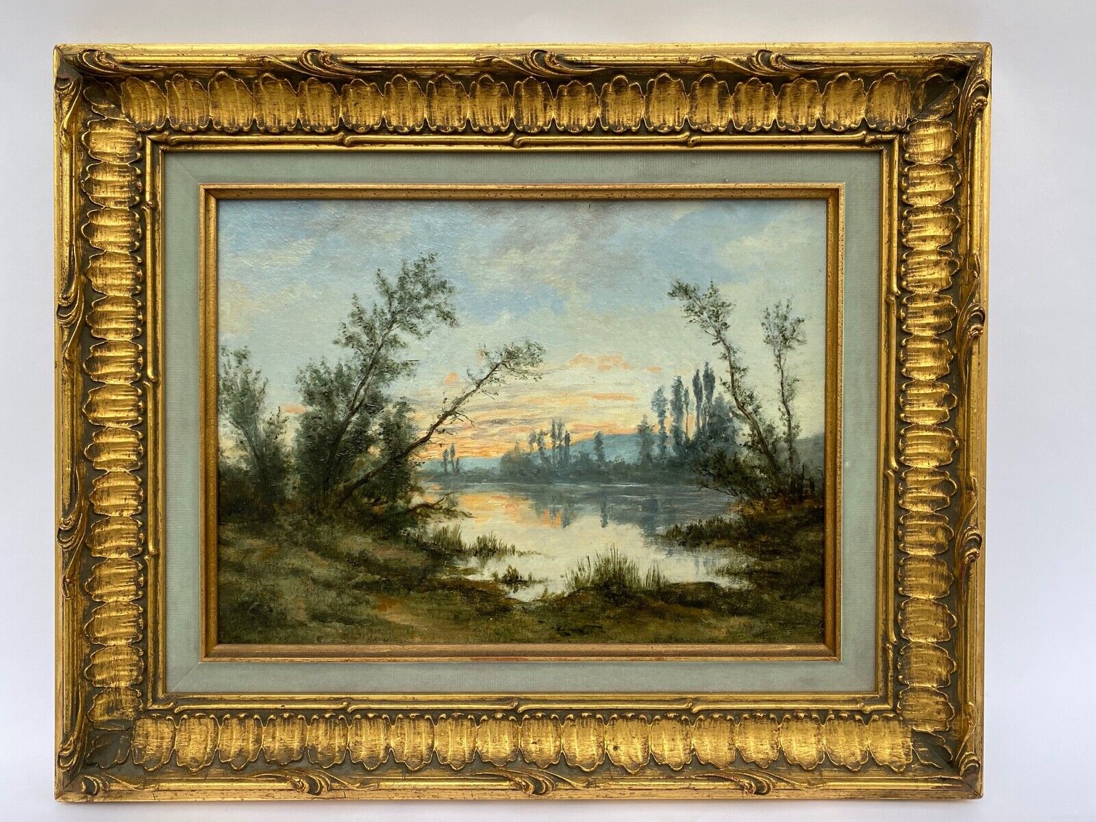 Oil on cardboard riveting nineteenth eugene labitte