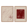 Abstract burgundy set of two, 50x70cm