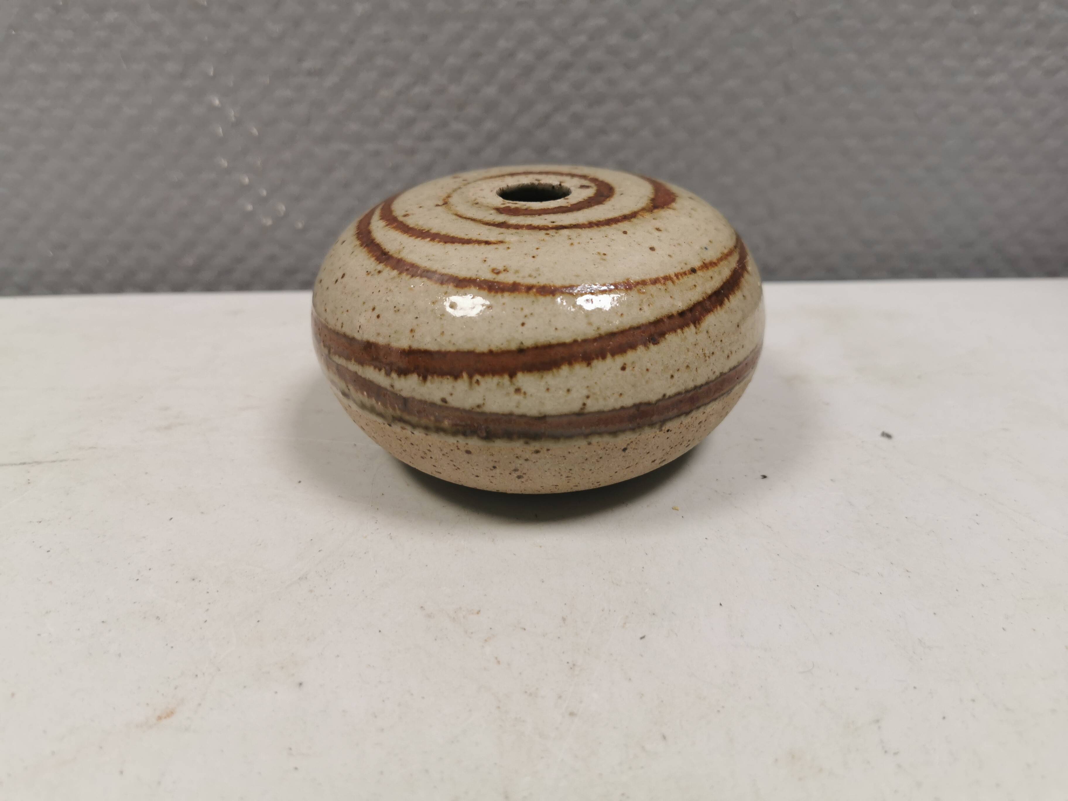 Beautiful ball vase Danish and from the 1980s.