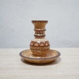 Vintage stoneware candle holder