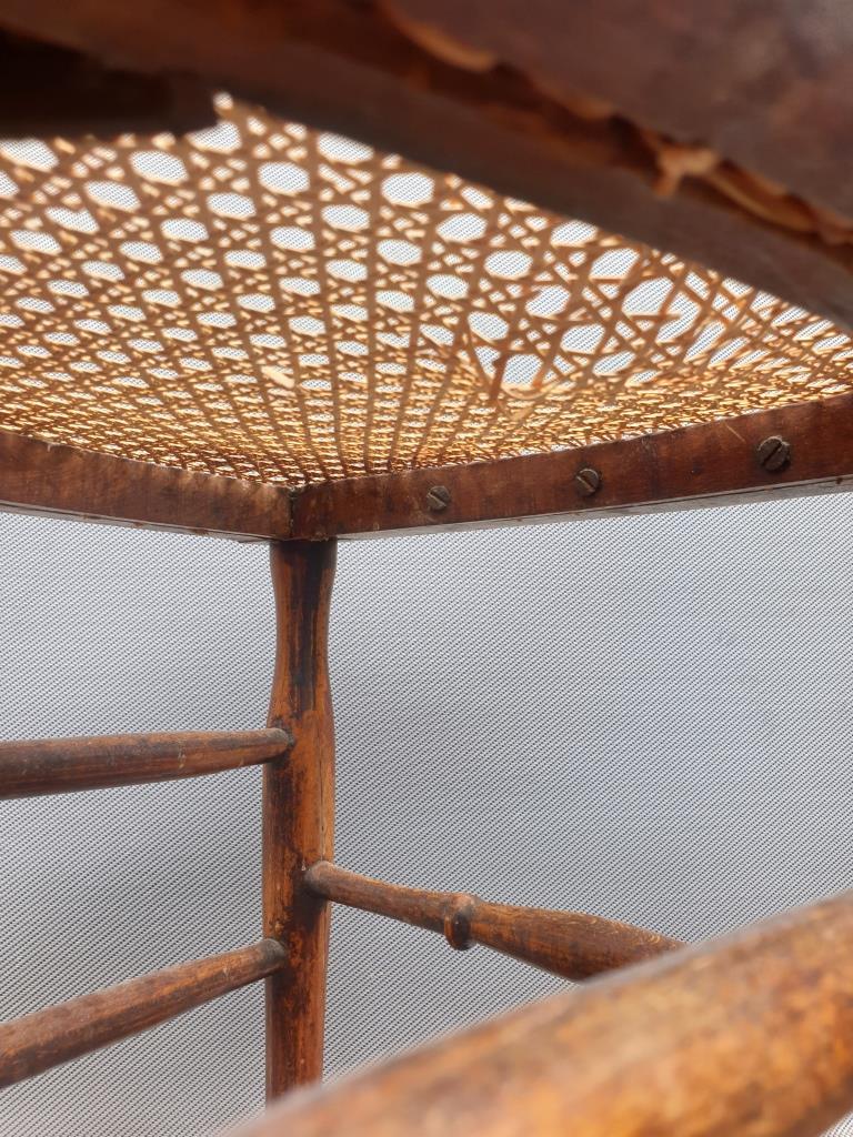 Pair chairs cans d'estaminet XIXth