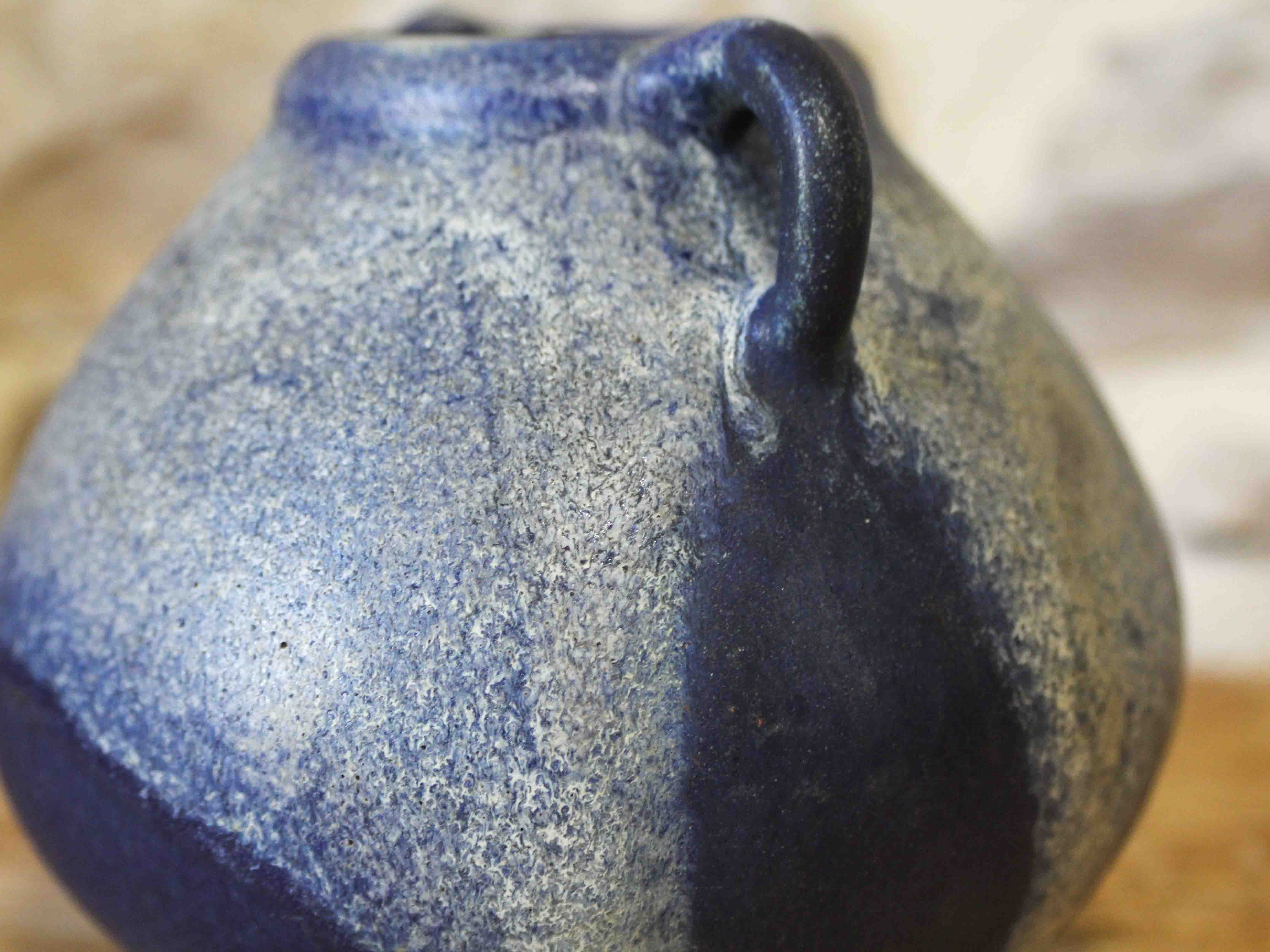 Glazed stoneware vase Léon Pointu