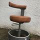 Siemens revolving and height adjustable brown industrial chair 1970