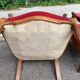 2 Louis Philippe cabriolet armchairs in burgundy velvet wood from the 19th century.