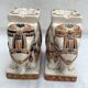 Pair of ceramic elephant ashtrays dimensions: height -14cm- width -13.5cm-