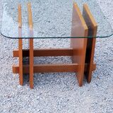 Scandinavian coffee table in teak and glass design Gustav Gaarde