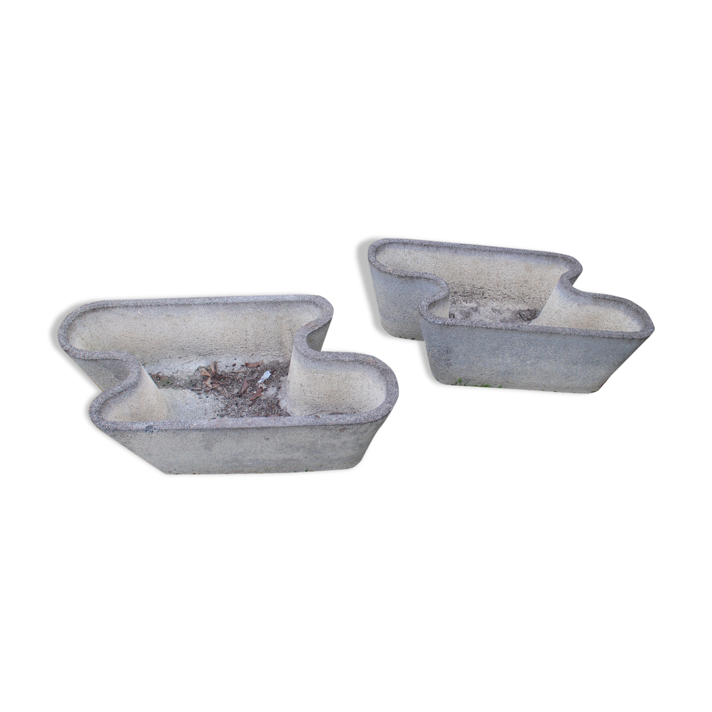 Pair of cement planters