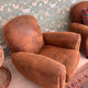 Suede armchairs