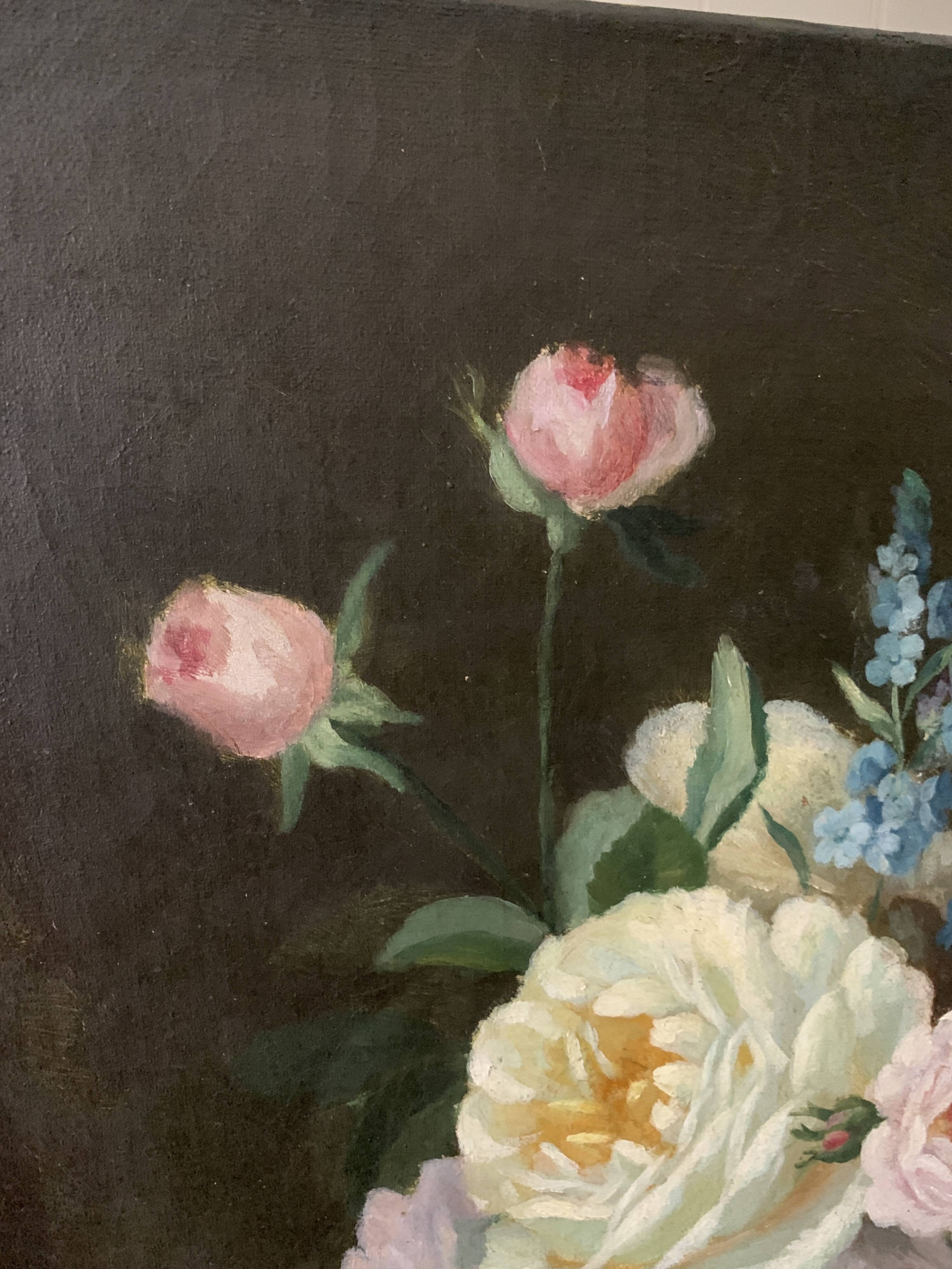 Painting flowers late nineteenth