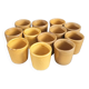 Set of 12 mustard ceramic cups