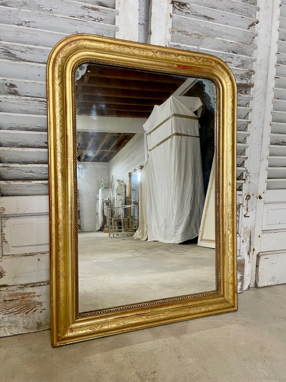 Mirror louis philippe gilded 19th