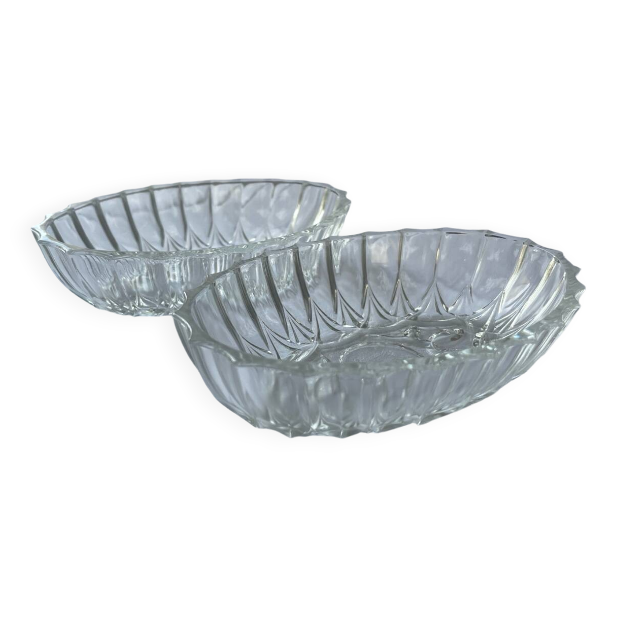 2 glass soap dish holders