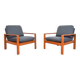 Mid-Century Danish Teak Armchairs, 1970s, Set of 2